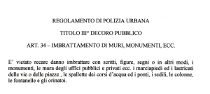 regolamento polizia municipale di Monza